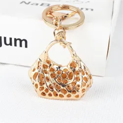 Crystal handväska med hjärta - keychain