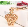 Gold crystal perfume bottle - keychain