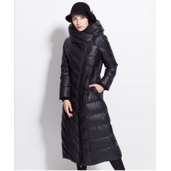 ChaquetasInvierno impermeable abrigo largo - chaqueta baja con capucha - más tamaño