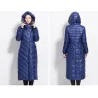 ChaquetasInvierno impermeable abrigo largo - chaqueta baja con capucha - más tamaño