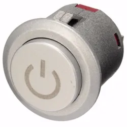 12V 22mm LED momentary push knapp switch - vattentät - bil motor start - metall