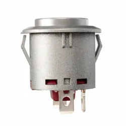 12V 22mm LED momentary push knapp switch - vattentät - bil motor start - metall