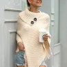 Hoodies & JerséisTirador con borlas - poncho con botones - chal
