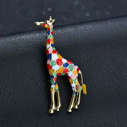 Brochesjirafa esmaltada - elegante broche
