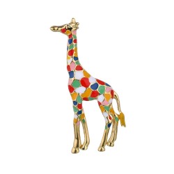 Enamel Giraffe - elegante Brosche