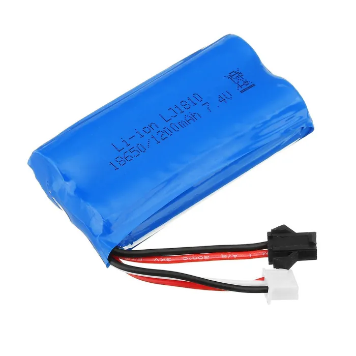 HS 18650 7.4V 1200mAh 25C 2S - batterie li-ion - prise anti-reverse pour 18301/18302 18311/18312 Rc Car