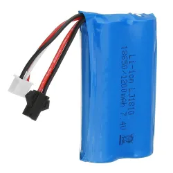 HS 18650 7,4V 1200 mAh 25C 2S - akumulator litowo-jonowy - wtyk zapobiegający cofaniu do samochodu 18301/18302 18311/18312 Rc...