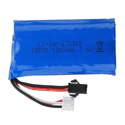 HS 18650 7.4V 1200mAh 25C 2S - Li-Ionen-Akku - Anti-Reverse-Stecker für 18301/18302 18311/18312 Rc Car