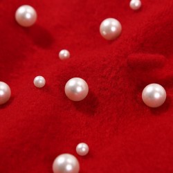 Elégante béret de laine avec perles - chapeau