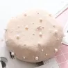 Elegante Wolle mit Perlen - Hut