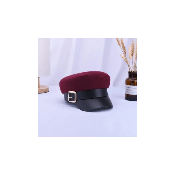 Sombreros & gorrasCapa de moda con visera de cuero