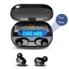 V11 TWS - Bluetooth V5 hörlur - LED display - trådlös - 9D stereo vattentäta öronproppar med mikrofon