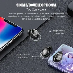 V11 TWS - słuchawki Bluetooth V5 - wyświetlacz LED - bezprzewodowe - wodoodporne słuchawki stereo 9D z mikrofonemSłuchawki
