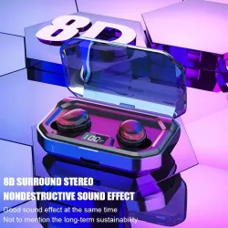 X10 - Bluetooth tws öronproppar - LED display-trådlösa hörlurar - 8D stereo headset med 3000m Ah charging case
