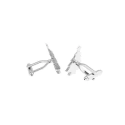 Cufflinks with a silver Christmas treeCufflinks