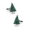 Cufflinks med ett grönt julgran