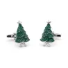 Cufflinks med ett grönt julgran