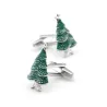 Cufflinks med ett grönt julgran