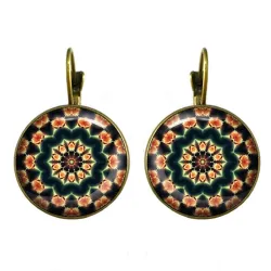 Vintage gold & silver runda örhängen