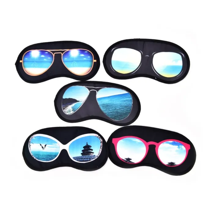 Slaapmasker met zonnebrilpatroon - oogmaskerSlapen
