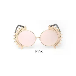 Vintage round sunglasses with rivets - UV 400