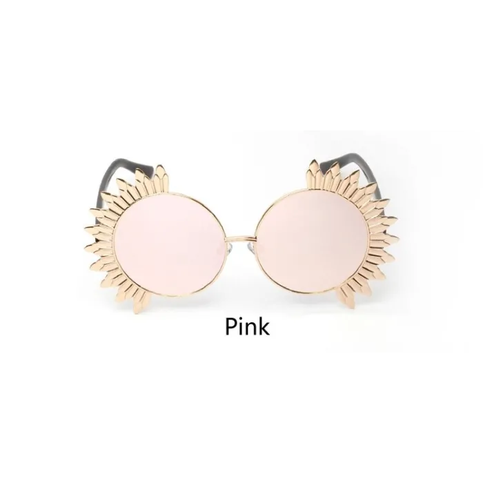Vintage round sunglasses with rivets - UV 400