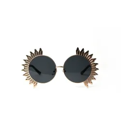 Vintage round sunglasses with rivets - UV 400