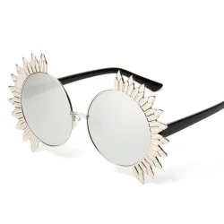 Gafas de solGafas de sol redondas vintage con remaches - UV 400