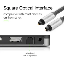 CablesUgreen Toslink - cable óptico digital - adaptador de audio 1m - 1,5m - 2m - 3m