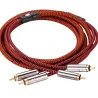Cavo audio HiFi - 2 RCA a 2 RCA - cavo intrecciato OFC - 1m - 2m - 3m - 5m - 8m - 10m - 12m - 15m