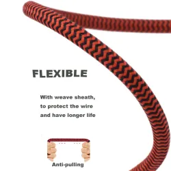HiFi ljudkabel - 2 RCA till 2 RCA - flätad kabel OFC - 1m - 2m - 3m - 5m - 8m - 10m - 12m - 15m