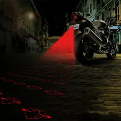 Motorrad Heckwarnleuchte - Nebellampe mit Muster
