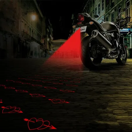 Motorrad Heckwarnleuchte - Nebellampe mit Muster