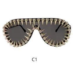 Vintage steampunk solglasögon med riveter - unisex