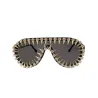 Vintage steampunk solglasögon med riveter - unisex