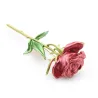 Elegant brooch with a red rose