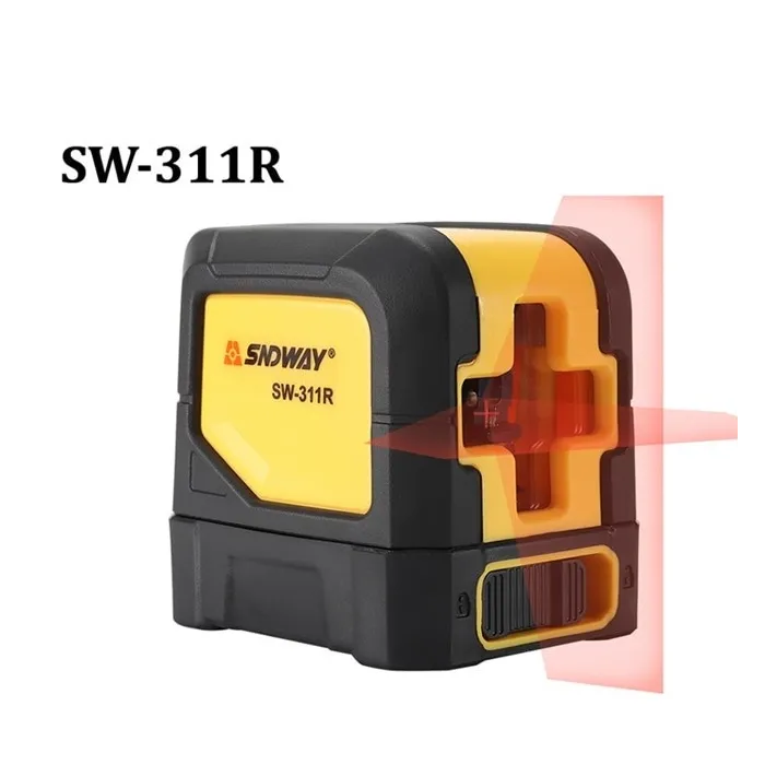 Sndway - self levelling laser - grön & röd stråle - 2 korslinjer - roterande mätverktyg