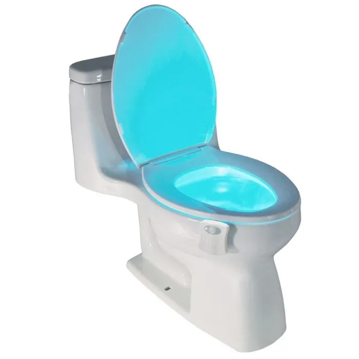 Baño & AseoSensor de movimiento PIR inteligente - luz de noche del asiento del inodoro - 8 colores LED - impermeable