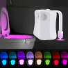 Baño & AseoSensor de movimiento PIR inteligente - luz de noche del asiento del inodoro - 8 colores LED - impermeable