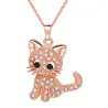 Crystal kitten - elegant necklace