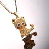 Crystal kitten - elegant necklace