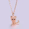 Crystal kitten - elegant necklace