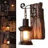 ApliquesVintage - lámpara de pared de madera - luz LED