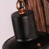 Vintage - trävägglampa - LED ljus