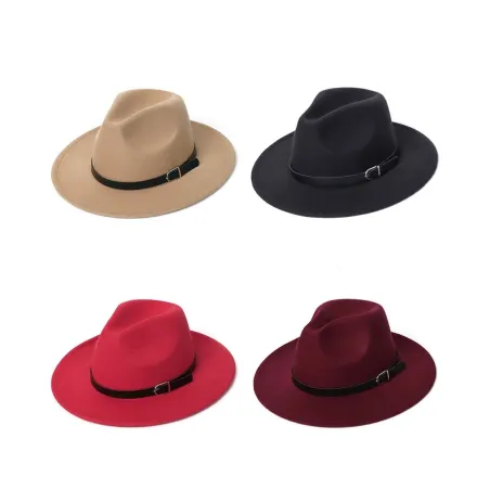 Fashionable bomull hatt med ett dekorativt bälte