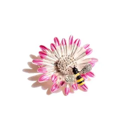 BrochesAbeja de cristal y margarita - un elegante broche