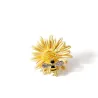 abelha de cristal e margarida - um broche elegante