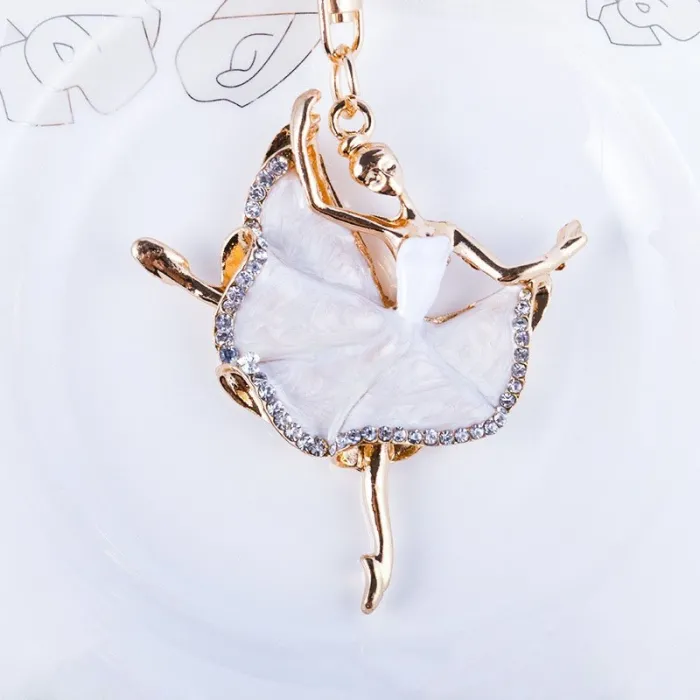 Dancing crystal ballerina - keyring