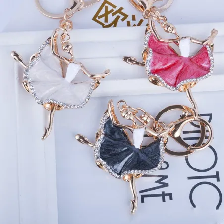 Dancing crystal ballerina - keyring