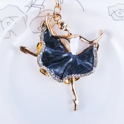 Dansa kristall ballerina - nyckelring